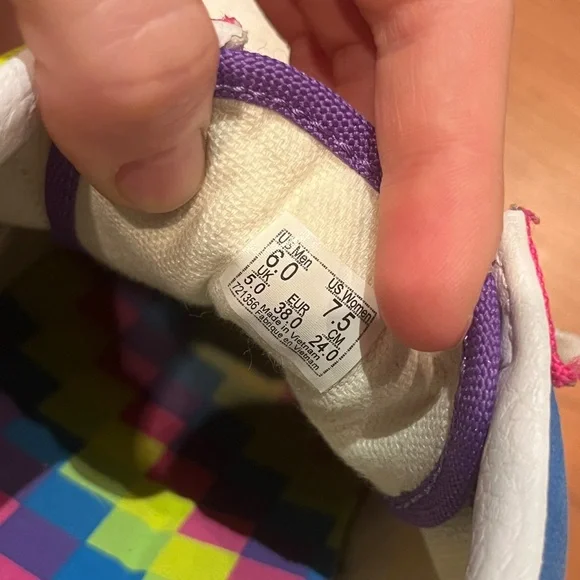 Old Skool Color Block Neon Vans - Picture 5 of 5